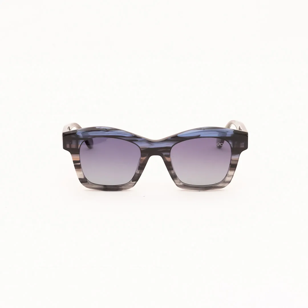 Óculos de Sol Savoy Azul Marmorizado Polarizado Quadrado